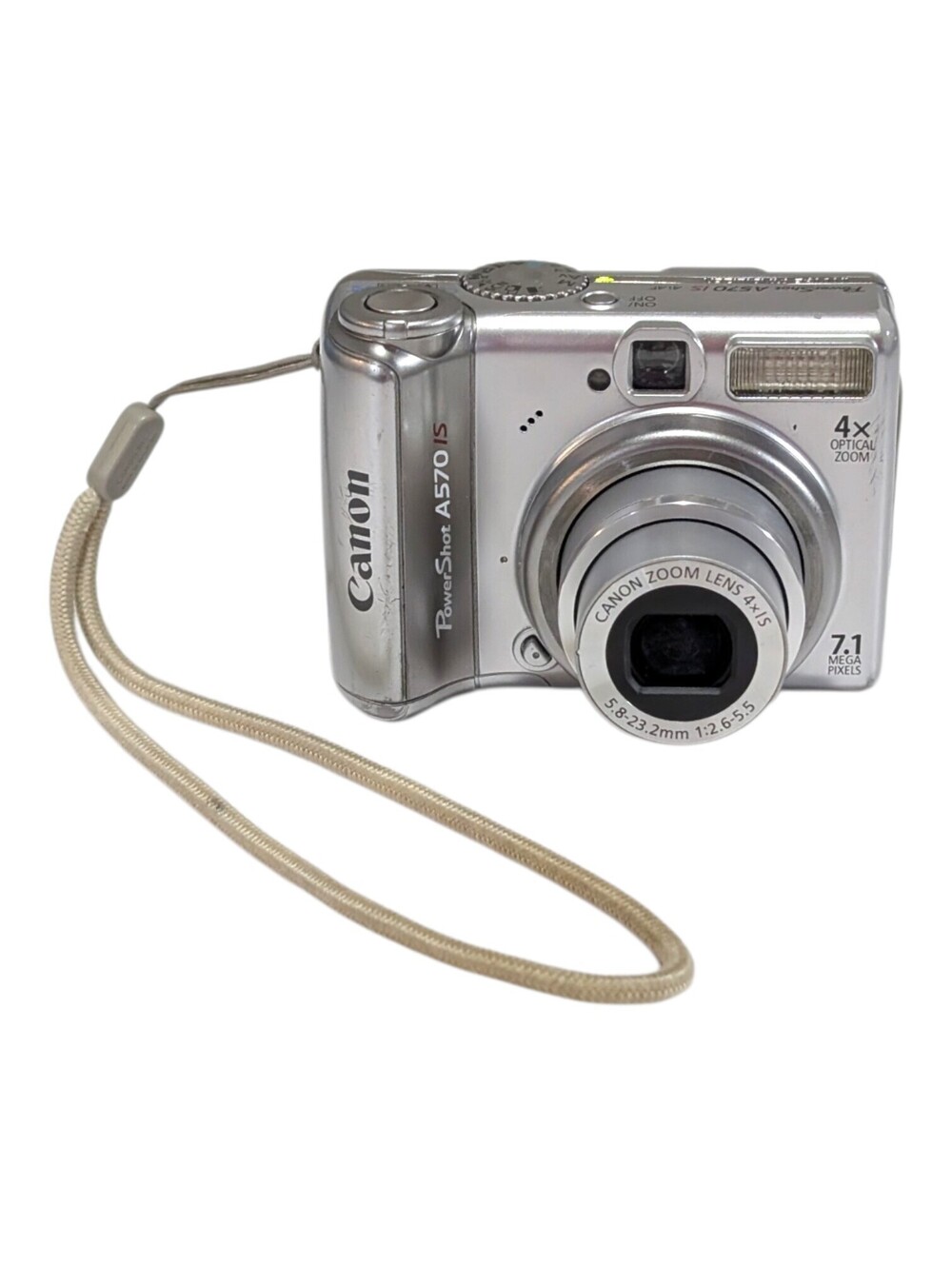 Canon PowerShot A570 IS 7.1MP Digital Camera Silver Y2K Tested